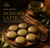 Bánh Protein Hojicha Latte – Nhẹ Vị Trà Rang, Mềm Thơm, Ít Ngọt