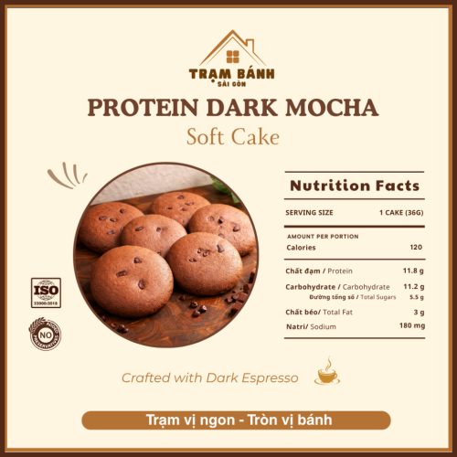 Bánh Protein Dark Mocha – Mềm Thơm, Ít Ngọt, Ăn Là Ghiền