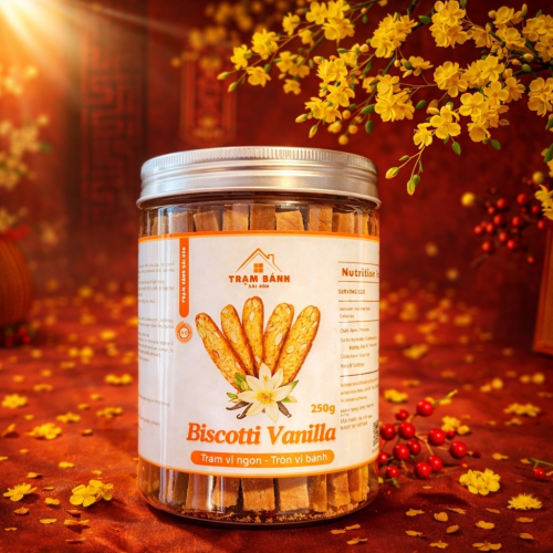 Biscotti Healthy Nguyên Cám [Hộp 250g] – Giòn Nhẹ, Ít Ngọt, Giàu Hạt Dinh Dưỡng