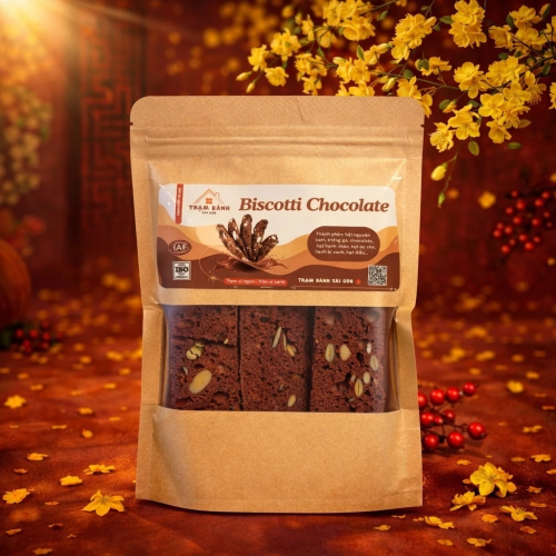 Biscotti Nguyên Cám Nhiều Hạt 100g – Thơm Bùi, Ít Ngọt | Trạm Bánh Sài Gòn