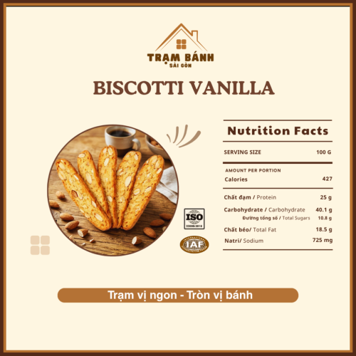 Biscotti Healthy Nguyên Cám [Hộp 250g] – Giòn Nhẹ, Ít Ngọt, Giàu Hạt Dinh Dưỡng