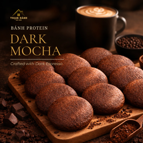 Bánh Protein Dark Mocha – Mềm Thơm, Ít Ngọt, Ăn Là Ghiền