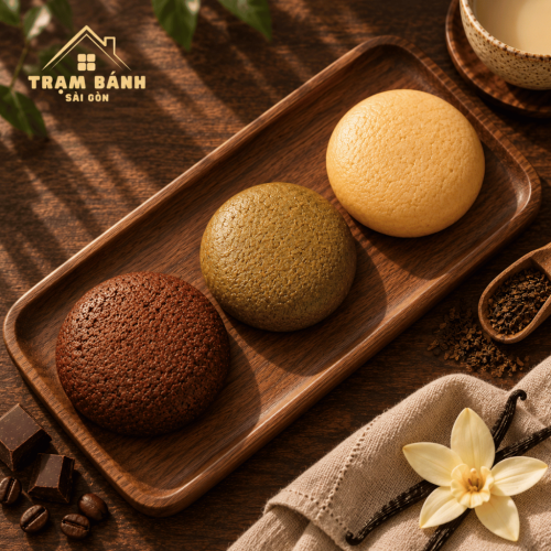 HỘP 24 Bánh Protein Mềm Mix 3 Vị Dark Mocha - Hojicha Latte - Vanilla – Mềm Thơm, Ít Ngọt, Ăn Là Mê